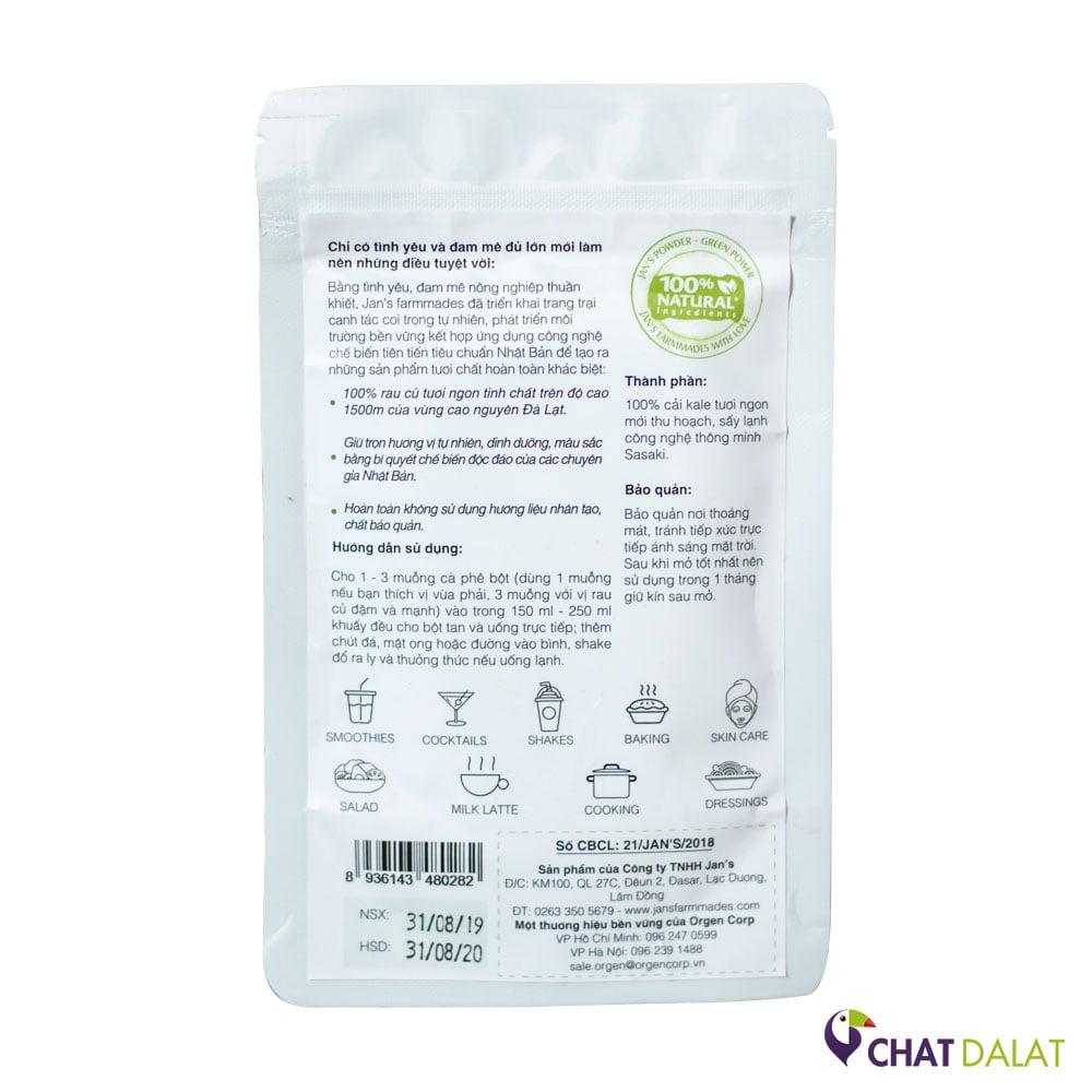 Bột cải Kale sấy lạnh - Gói 50g