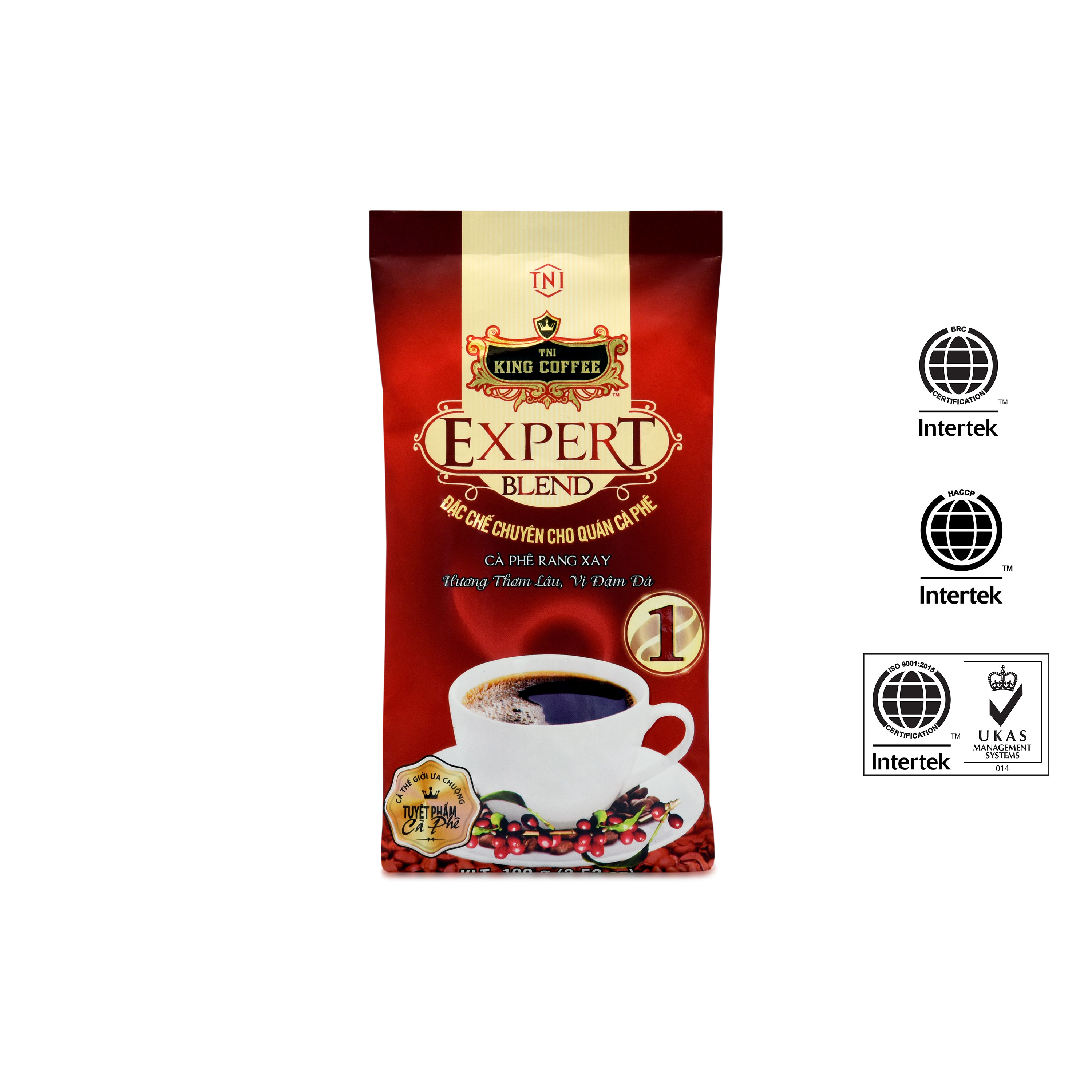 Combo 10 Túi Cà Phê Rang Xay Expert Blend 1 KING COFFEE - Túi 100g