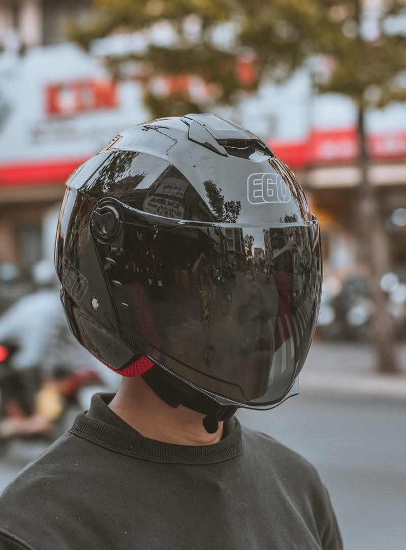 [CHÍNH HÃNG] MŨ BẢO HIỂM 3/4 EGO E-3 ĐEN BÓNG