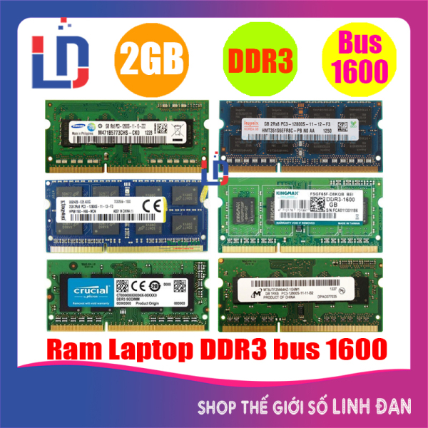Ram Laptop 2GB DDR3 bus 1600 PC3 12800S (nhiều hãng)samsung hynix kingston - LTR3 2GB
