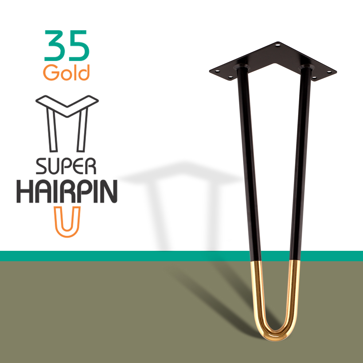 Chân bàn sắt Super Hairpin 35cm