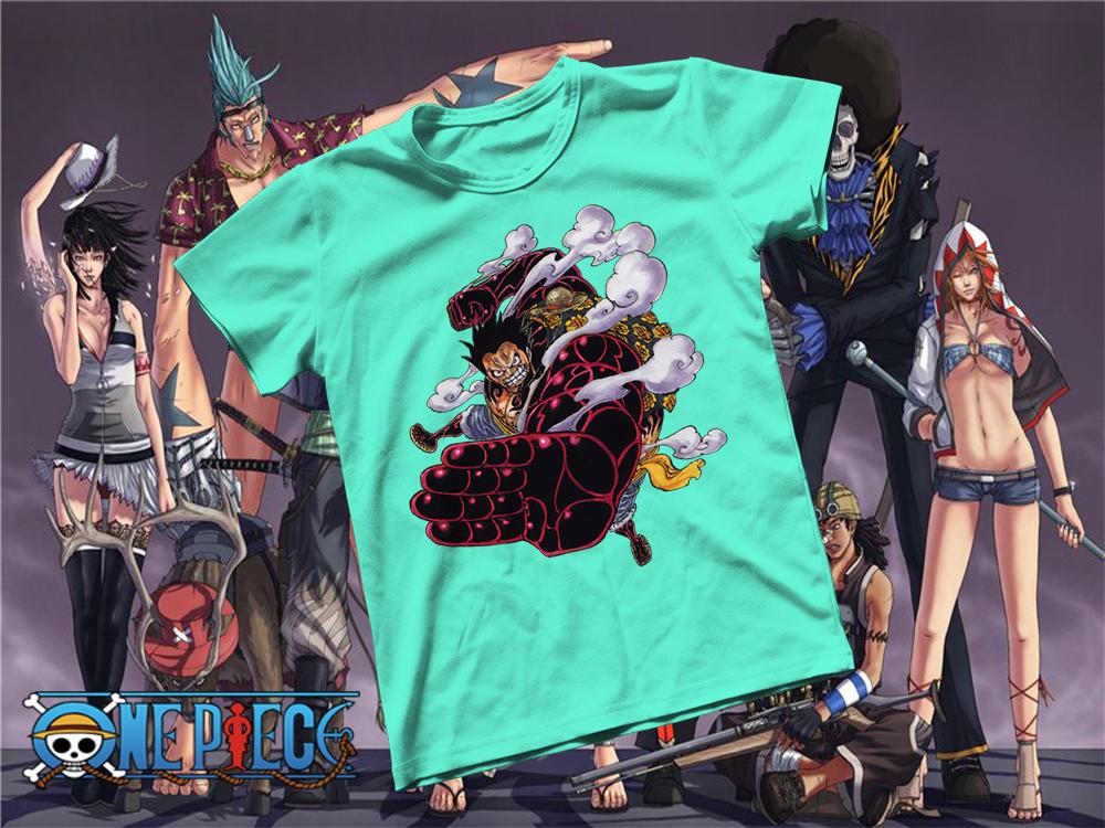 [HCM]Áo thun Cotton Unisex - Anime - One Piece - Hải tặc Luffy dạng gear 4