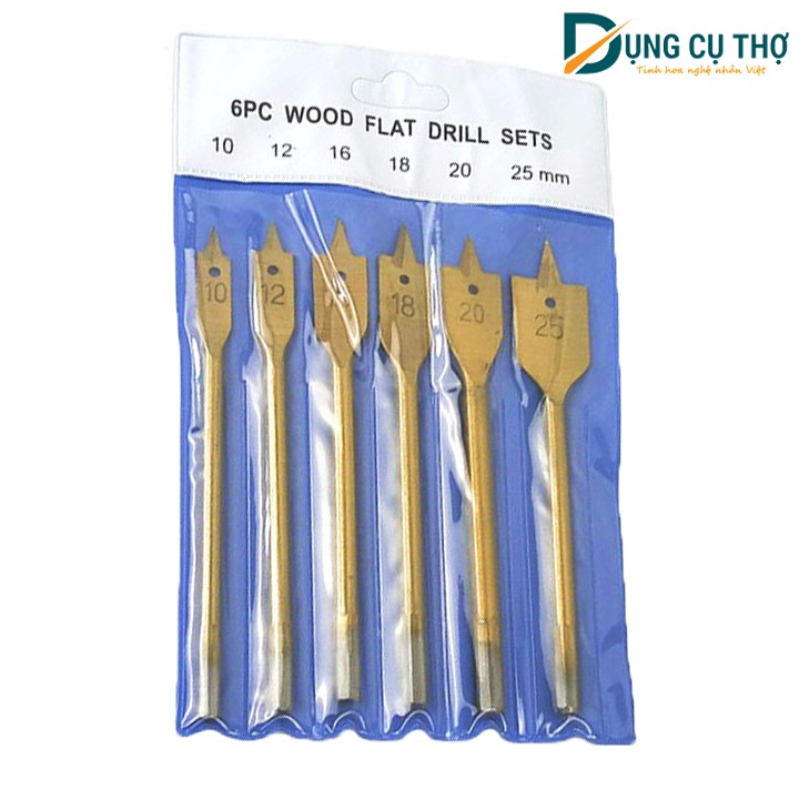 Bộ 6 mũi khoan khoét lỗ đuôi cá