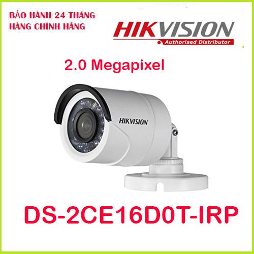 Camera hd-tvi hồng ngoại 2.0 megapixel hikvision ds-2ce16d0t-irp