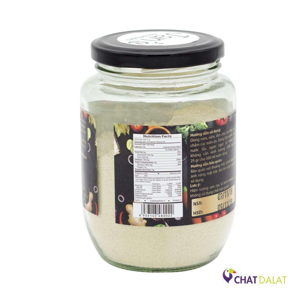 Bột nêm rau củ super nutri (ít muối) - Hũ thủy tinh 250gr