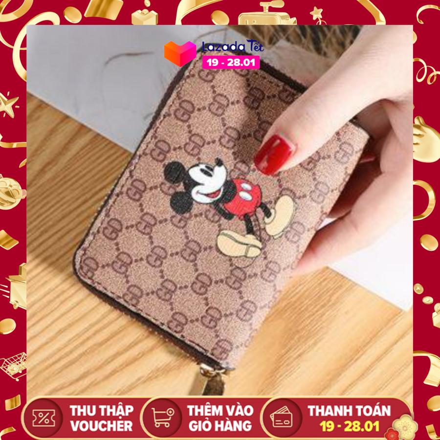 [HCM]Ví cầm tay nữ mini in hình chuột dễ thương
