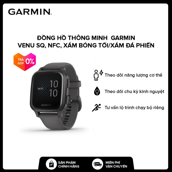 VOUCHER 300K [TRẢ GÓP 0%] Đồng hồ thông minh Garmin Venu Sq, NFC - Hàng chính hãng