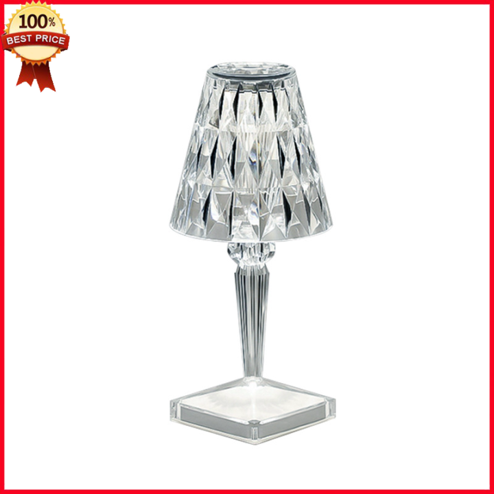 Đèn ngủ để bàn, Đèn ngủ 3d, Đèn led trang trí, Đèn hoàng hôn cao cấp pha lê kim cương cảm ứng đổi màu + pin sạc - Đẹp mê ly, nhìn là mê