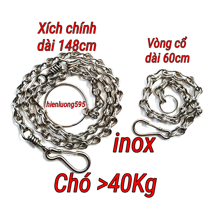 Xích chó inox size đại