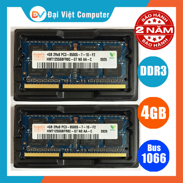 Ram laptop DDR3 4GB bus 1066 PC3 8500s ( nhiều hãng) samsung / hynix / micron / kingston/ crucial - LTR3 4GB