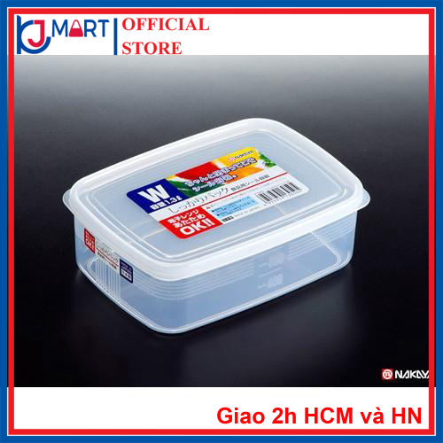 [HCM] HỘP NHỰA ĐỰNG THỰC PHẨM 1300ML NAKAYA - HÀNG NỘI ĐỊA NHẬT, sử dụng được trong lò vi sóng và tủ đông, làm từ nhựa PP số 5 cao cấp an toàn cho người sử dụng.