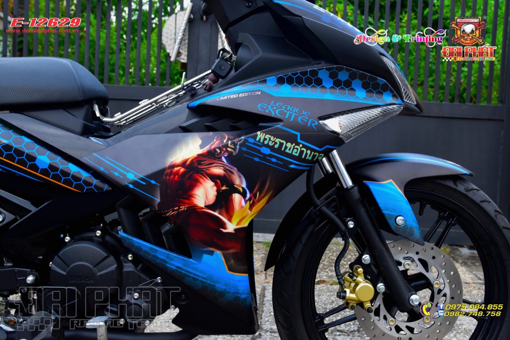 Tem Xe Exciter 150 Liên Quân Xanh Đen - E-12629