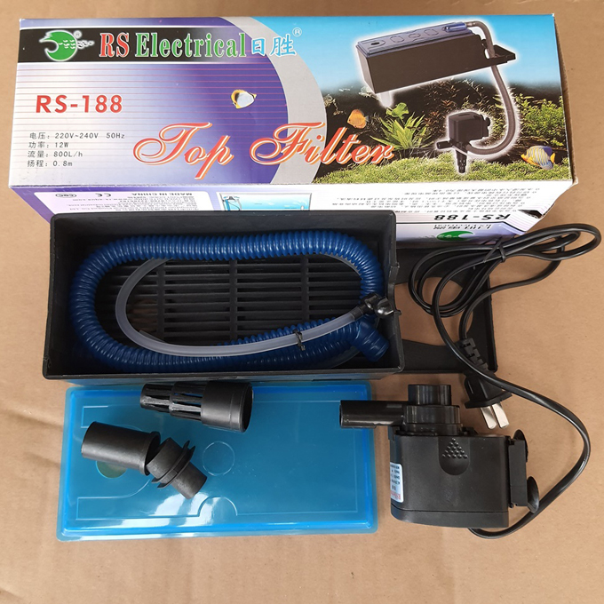 Máy lọc nước RS 188 Hồ cá, bể cá cảnh Electrical TẶNG 01 MIẾNG BÔNG LỌC NƯỚC