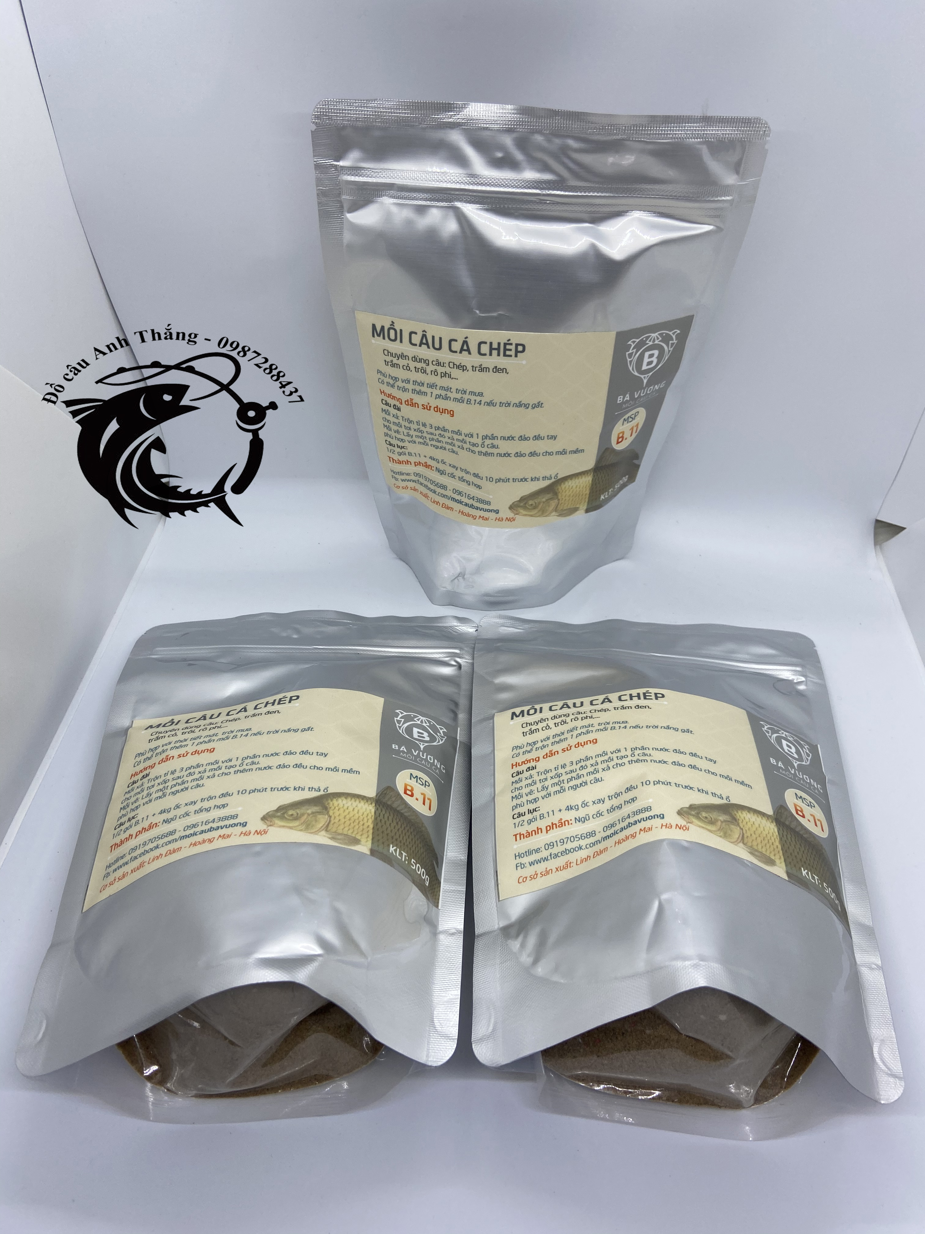 Mồi câu chép B11 (300gram) mồi câu Bá Vương
