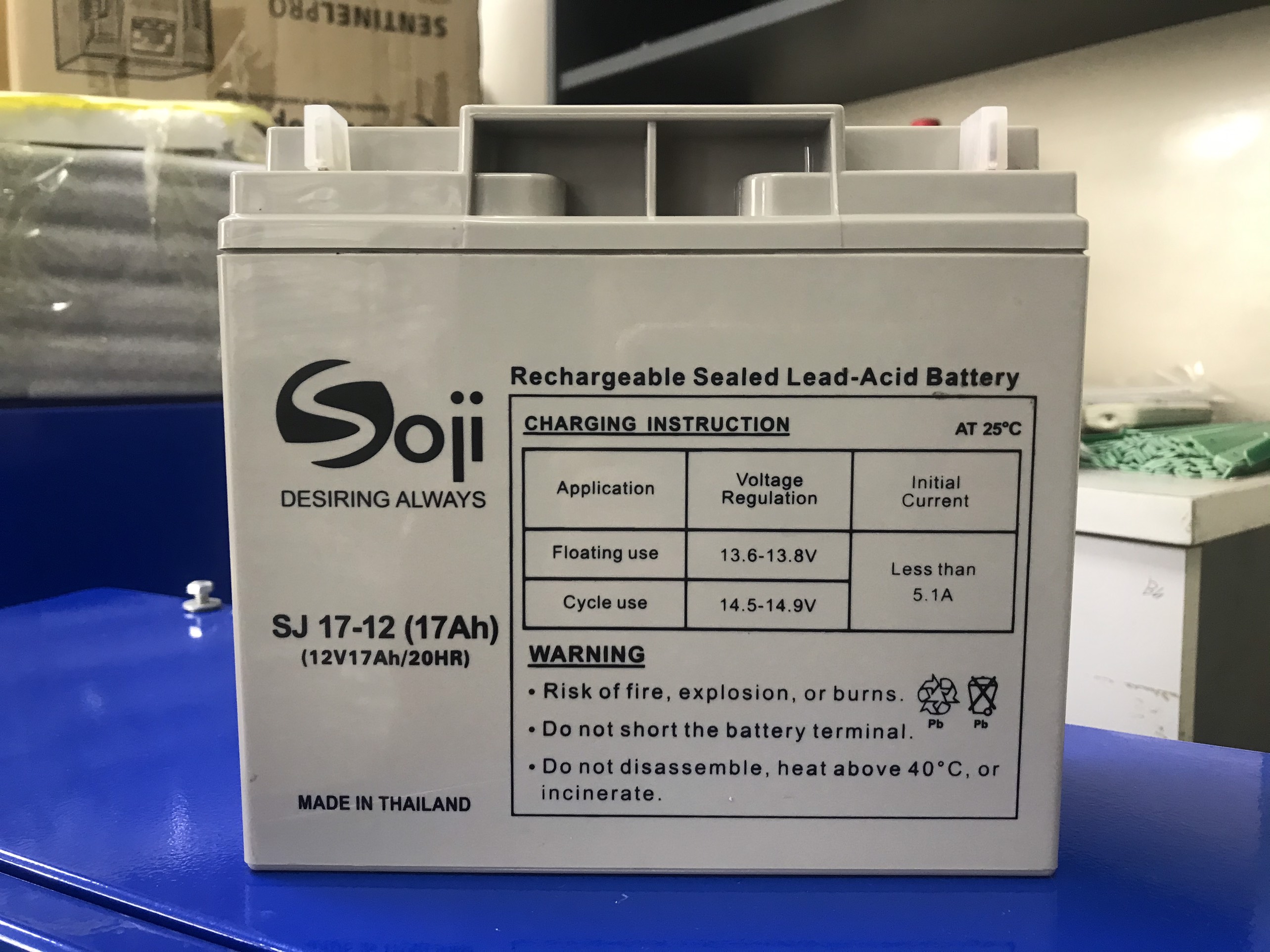 Ắc quy Soji nhập khẩu Thái Lan 12V 17ah