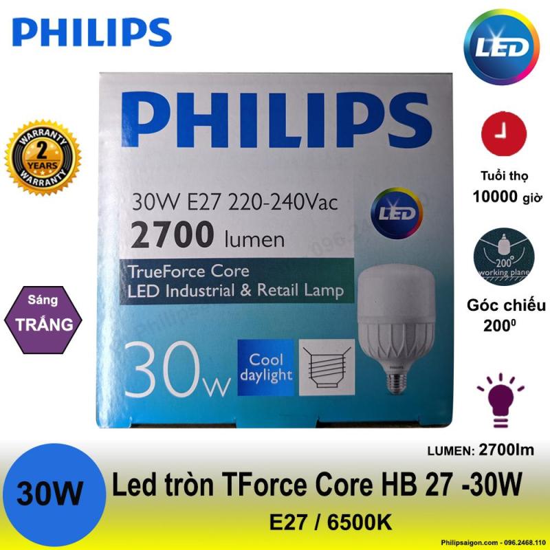 (Combo 3 hoặc 2 ) Bóng đèn Led trụ Philips 30W E27 - siêu sáng 2700lm- bảo hành 24 tháng