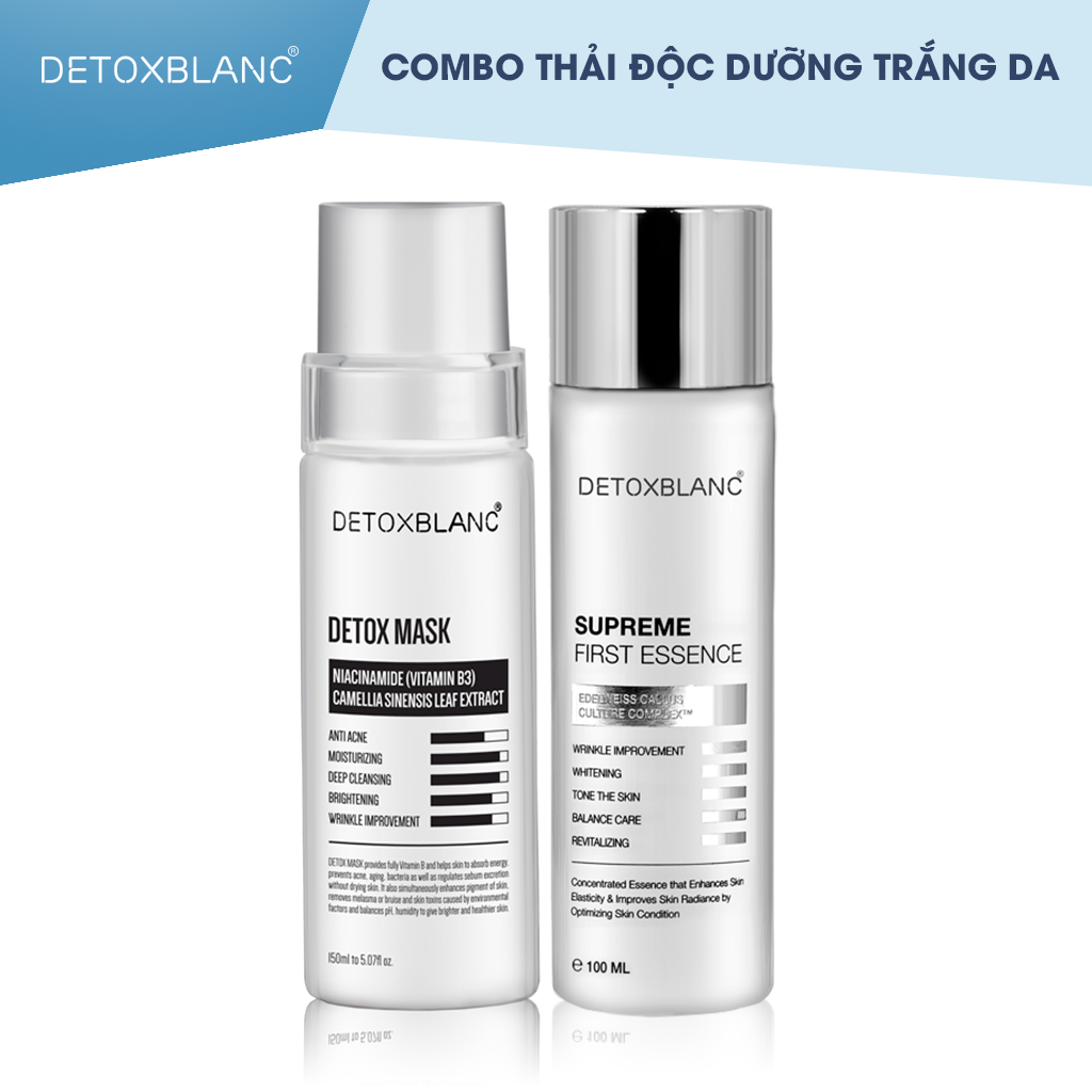 Combo Thải Độc Trẻ Hóa Làn Da – Detox Mask & Supreme First Essence
