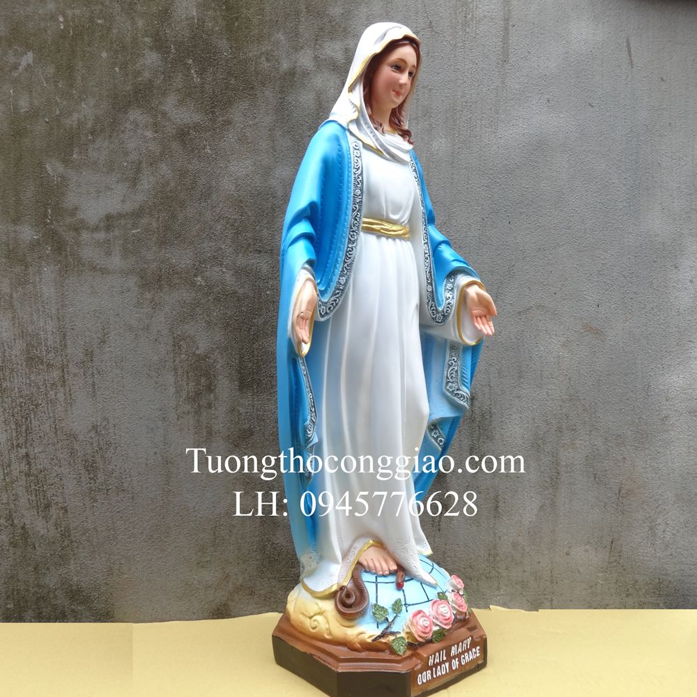 Tượng Đức Mẹ Ban Ơn 70cm Composite