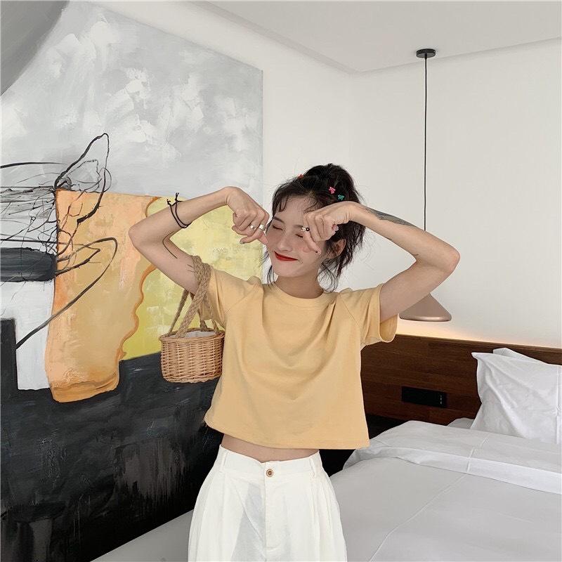 [HCM]ÁO THUN CROPTOP NỮ