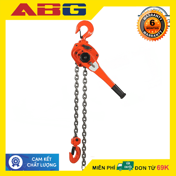 Palang Xích Lắc Tay ABG 1.5T-1.5M - Ba Lăng 1.5 Tấn, 1.5 Mét Xích Giúp Nâng Hạ Vật Nặng Trong Công Nghiệp Và Đời Sống (Giao Màu Ngẫu Nhiên) - ABG Shop