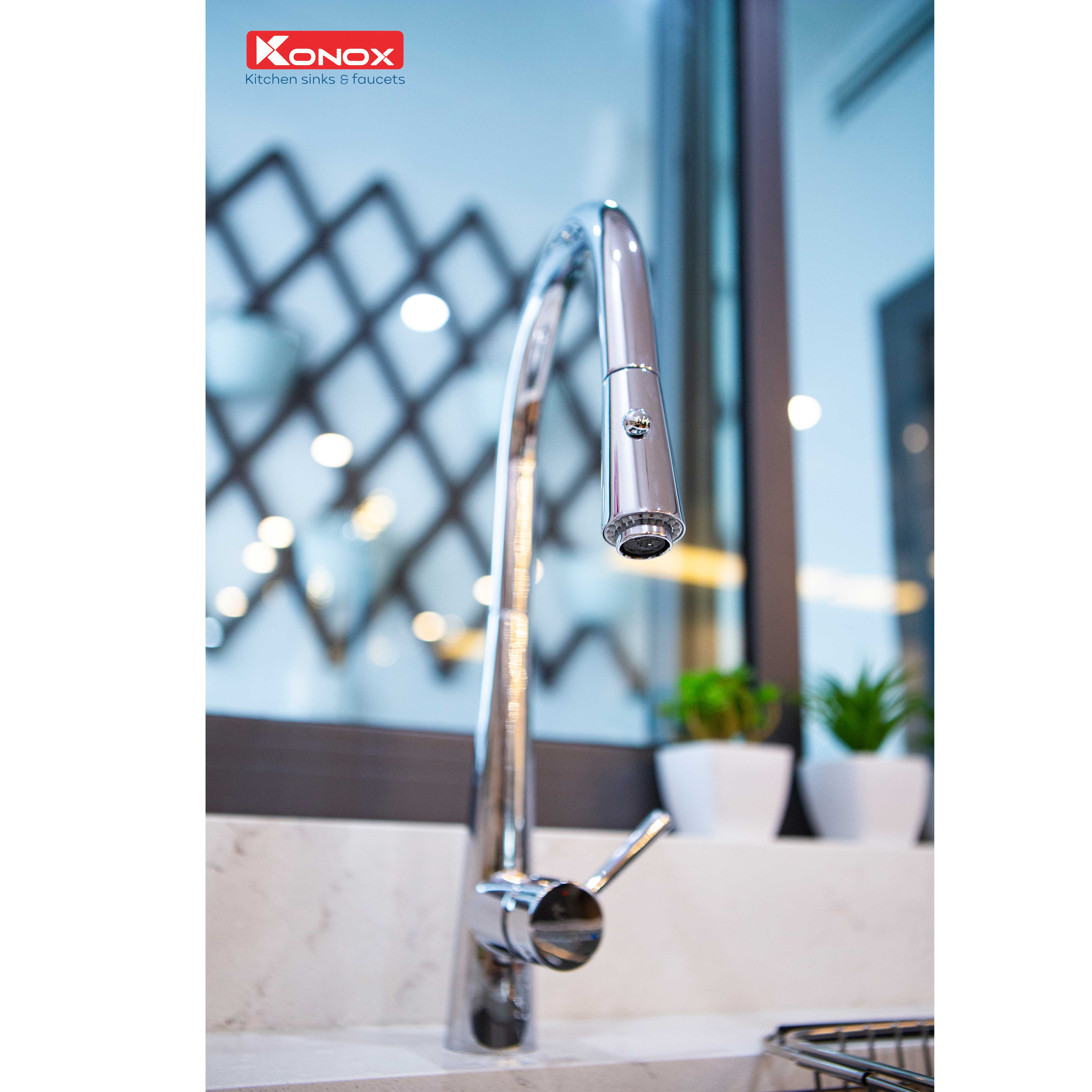 Vòi rửa bát dây rút Konox KN1901C