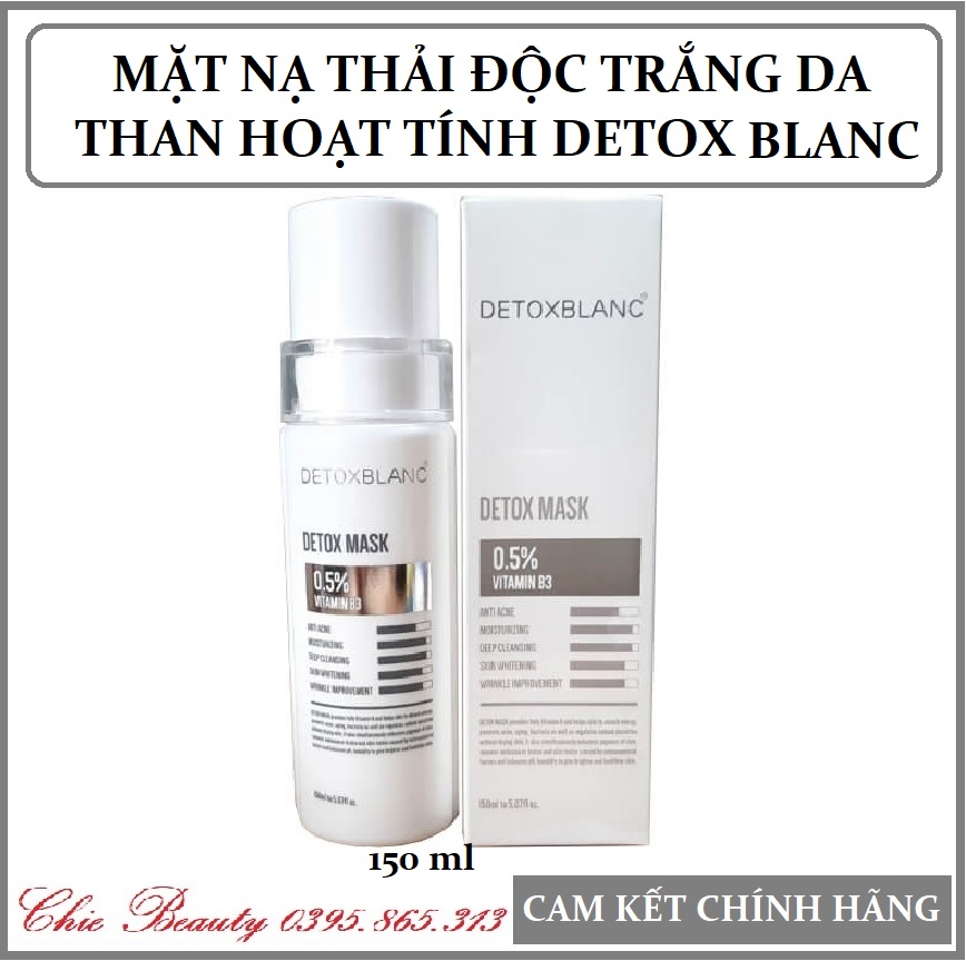 MẶT NẠ THẢI ĐỘC TRẮNG DA THAN HOẠT TÍNH DETOX BLANC - Hàng chính hãng
