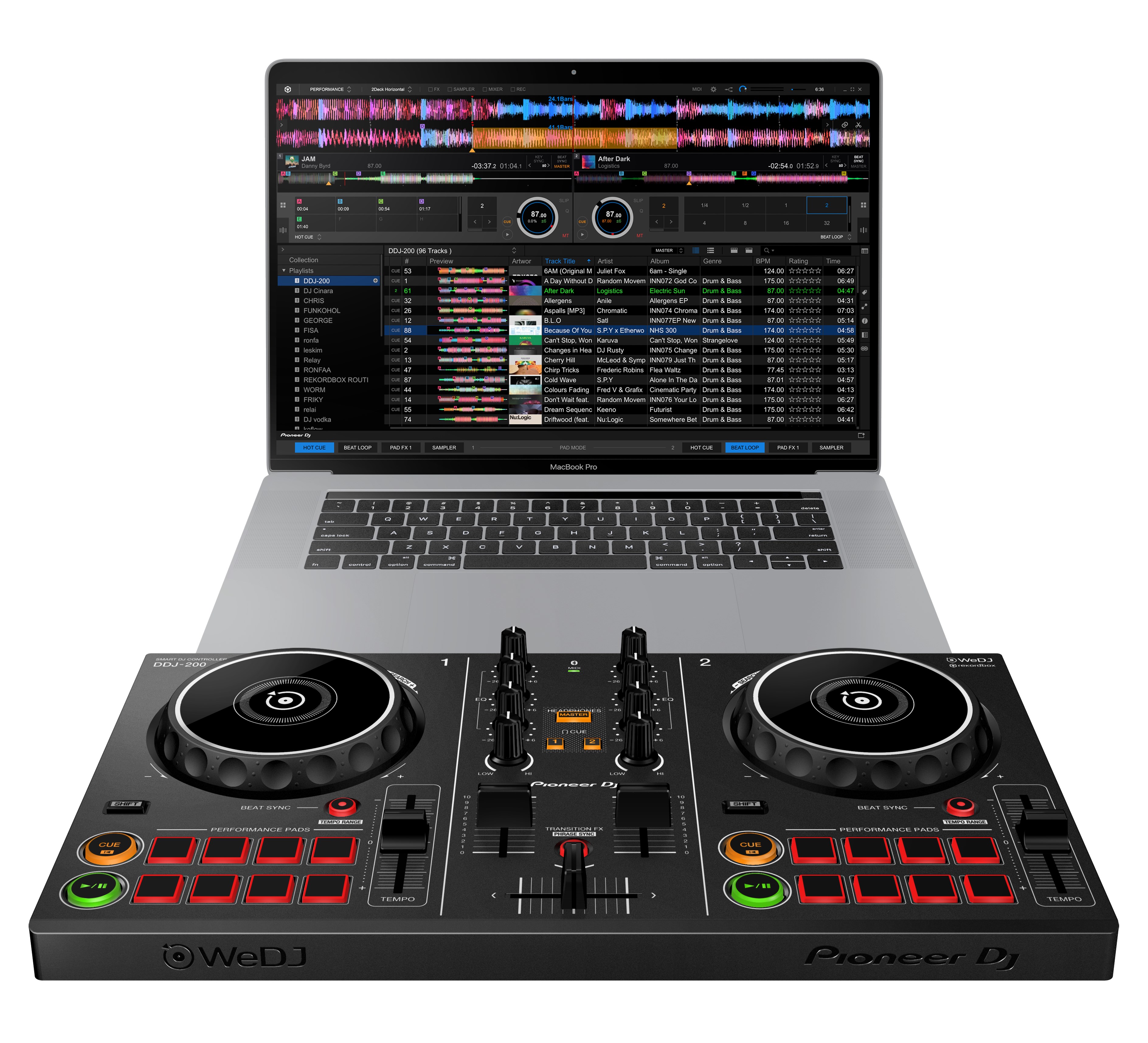 Bàn DJ Smart Controller DDJ-200 (Pioneer DJ) - Hàng Chính Hãng