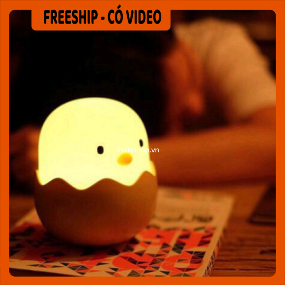 [FREESHIP] Đèn ngủ - Đèn ngủ hình con gà siêu đáng yêu - Cảm biến tự động bật tắt theo ánh sáng trong phòng tiện lợi, ánh sáng dịu nhẹ giúp bạn có giấc ngủ thoải mái
