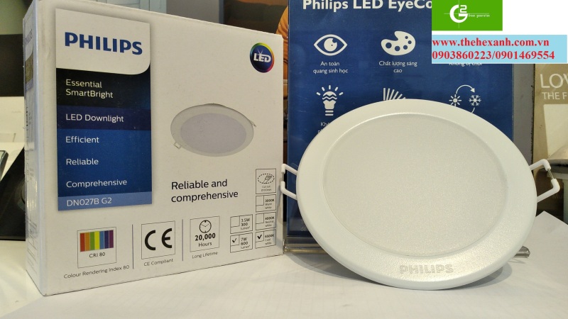 [HCM]Bộ đèn âm trần Philips LED DN027B G2 LED6 65K (Ánh sáng trắng) 7W 220-240V D100 RD Philips