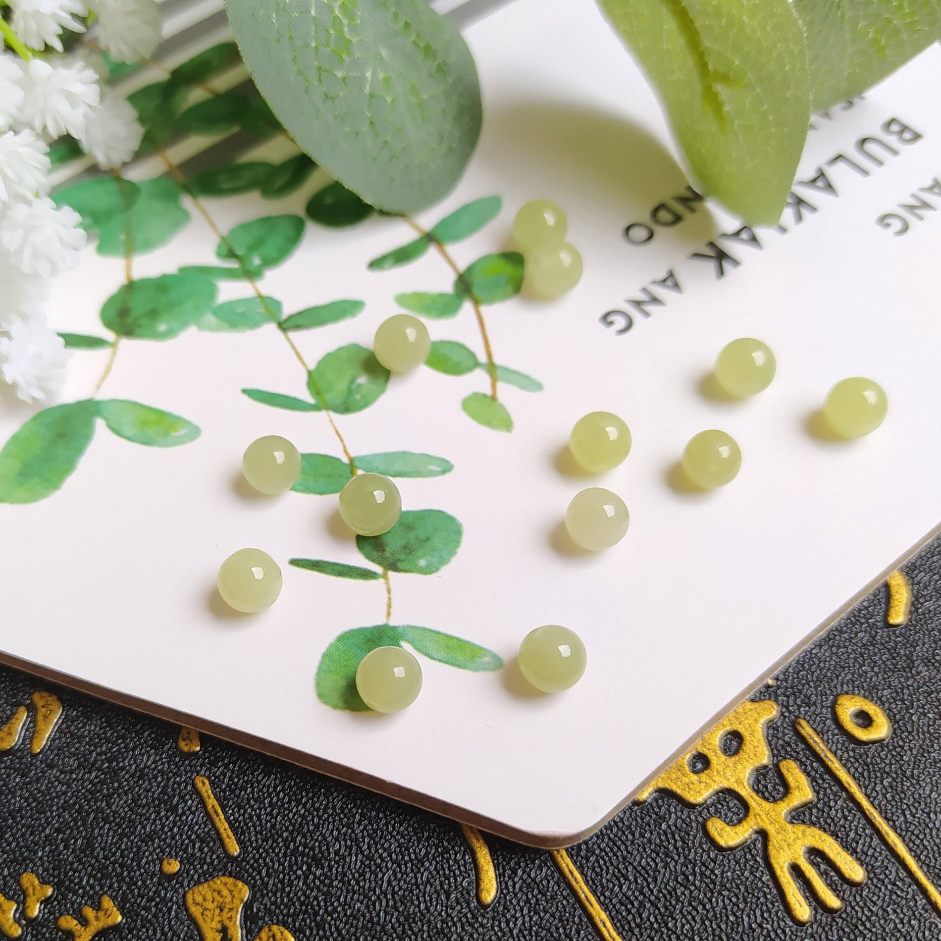 5 Hạt Ngọc Hòa Điền Cỡ Hạt Nhỏ 6 Mm - ImCare Trang Sức Đá Quý, Trang Sức Đá Tự Thiết Kế, Hạt Đá Lẻ Xâu Vòng Tay, Làm Charm, Mặt Dây Chuyền, Thủ Công, DIY