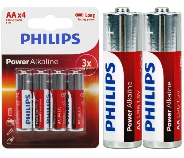 [HCM]Bộ 4 Pin AA Power Alkaline Philips LR6P2B 97