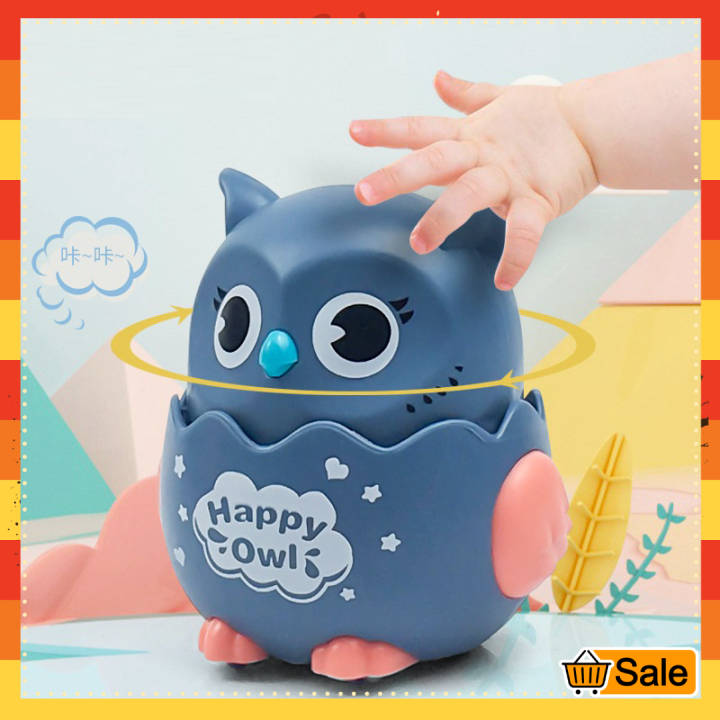 Đồ chơi hình chim cú cho bé chạy và xoay 360 độ Happy Owl 8x6x7cm