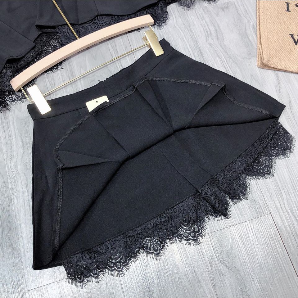 Quần short váy chân ren cá tính