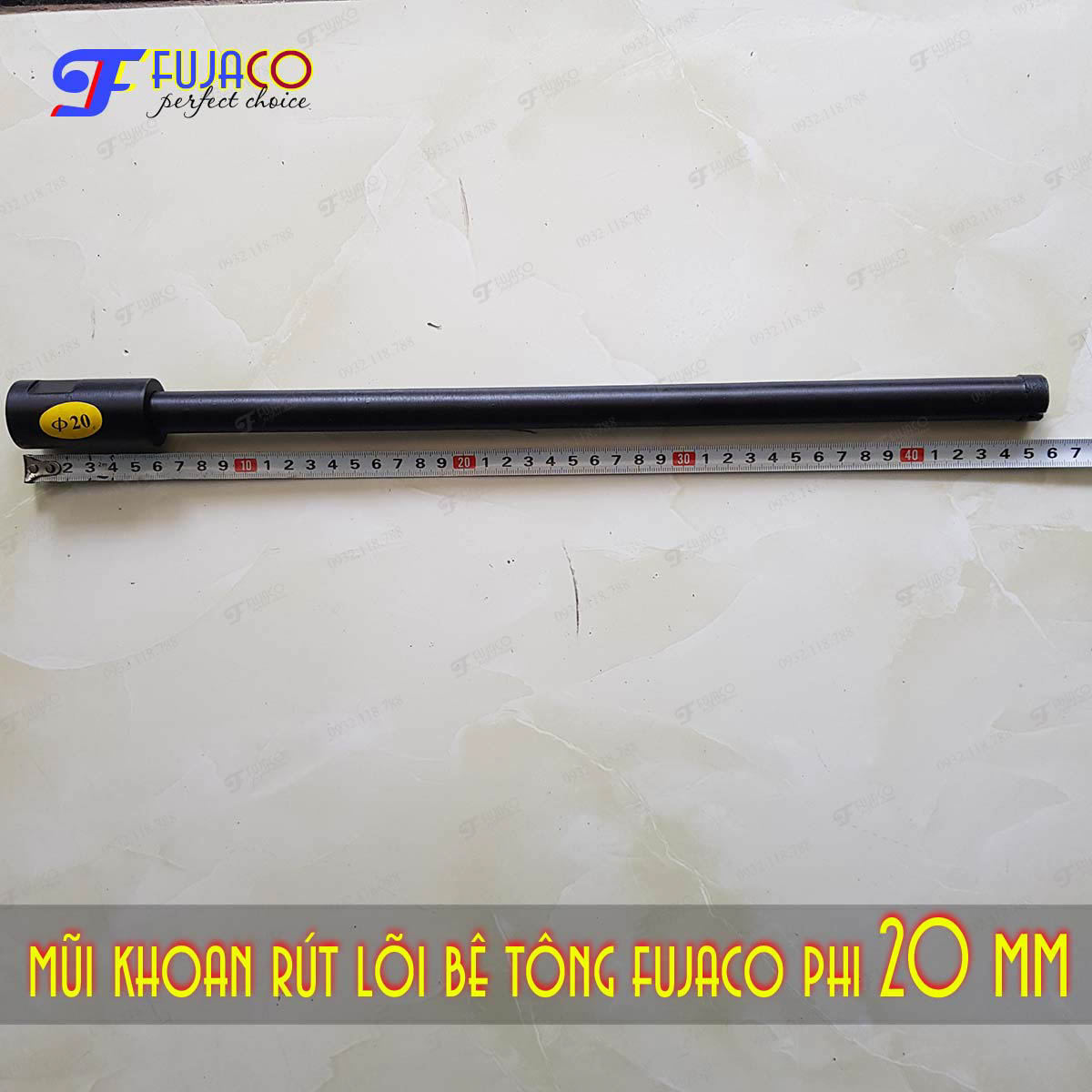 [HCM]Mũi khoan rút lõi bê tông phi 20 mm - FUJACO