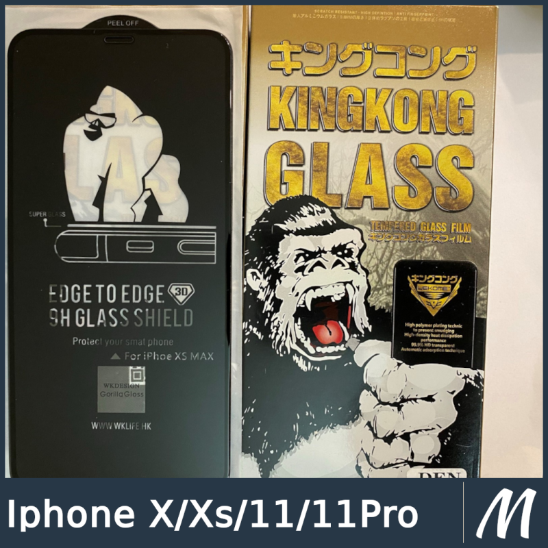 Combo 2 Kính cường lực Ip 11, 11 Pro, X, Xs WK KingKong (Miếng Dán màn hình Cường Lực Iphone 11Pro, X, Xs)