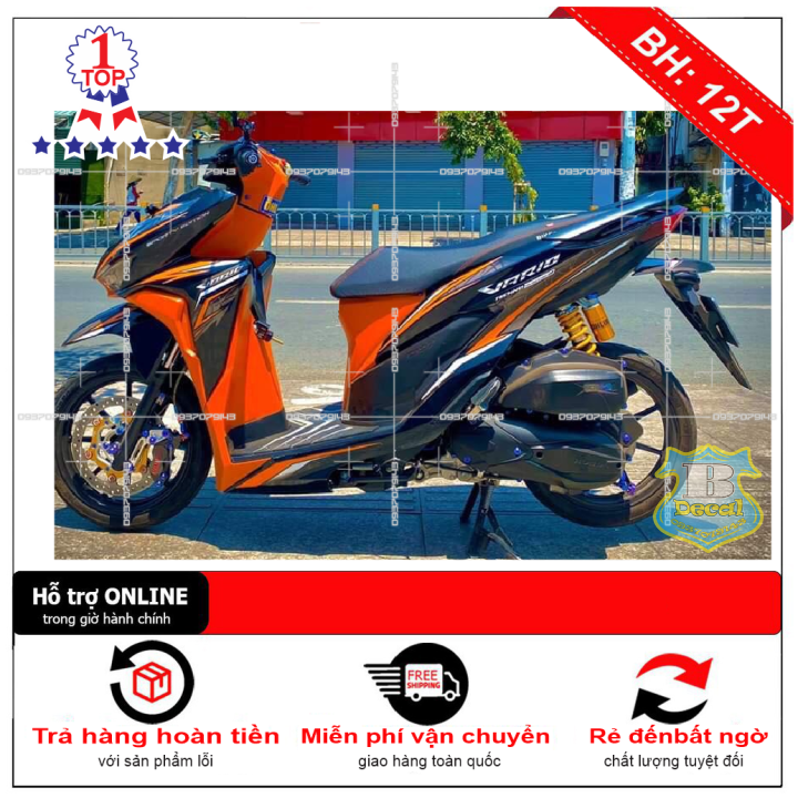 Tem rời Click vario 150 cam đen