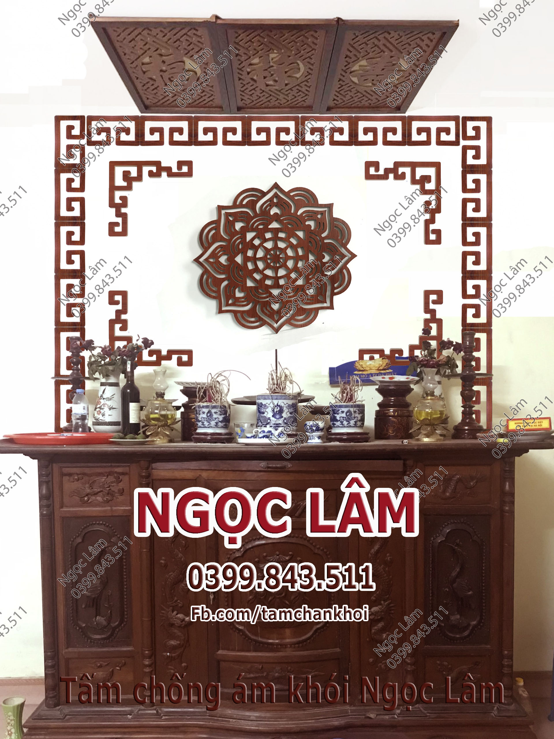 4 Viền góc 29x29cm trang trí bàn thờ
