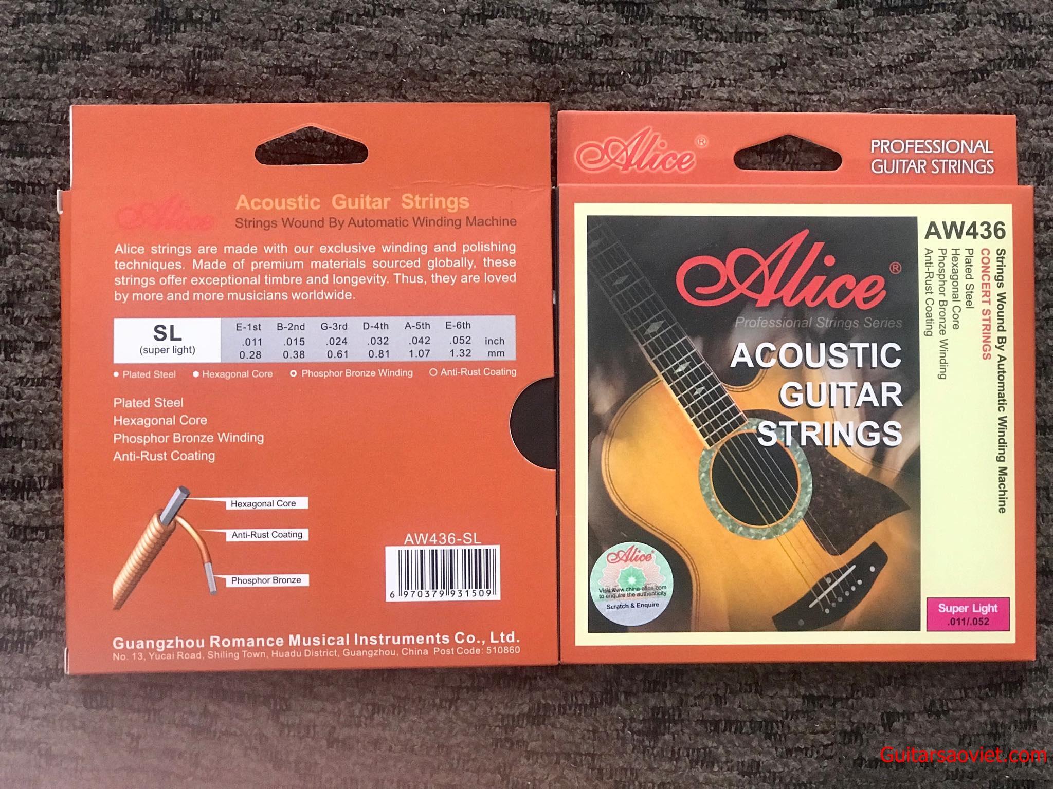 [HCM]Dây đàn guitar Acoustic Alice AW436