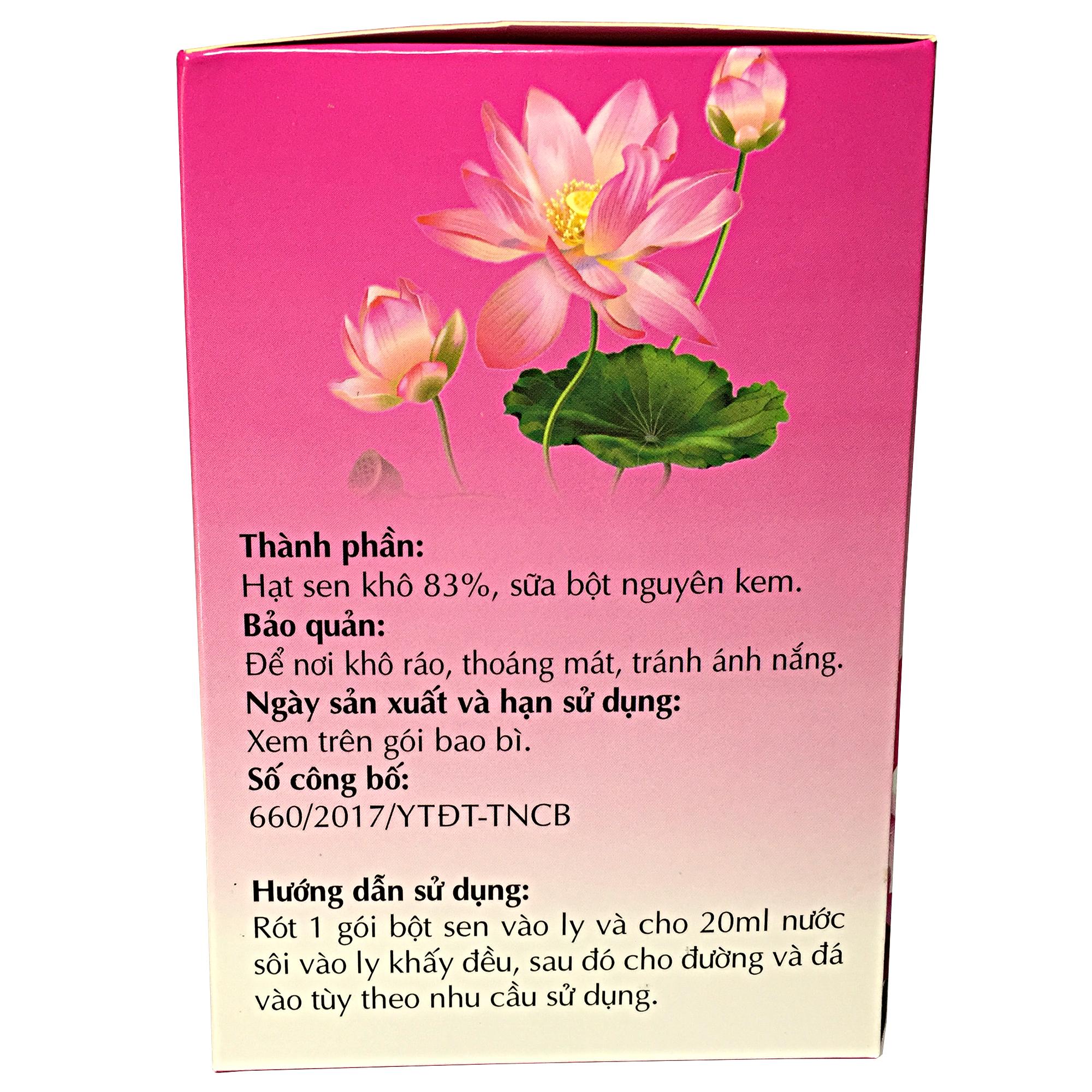 [HCM]Bột Sữa Hạt Sen -  Sữa Hạt Sen - BA TRE (Hộp 200 gram có 10gói x 20g)