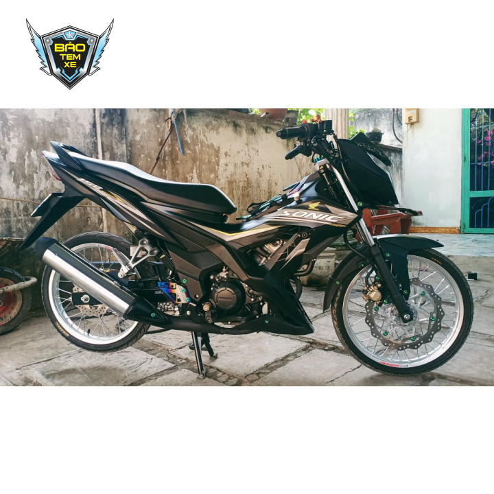 Tem rời xe sonic 150 đen xám