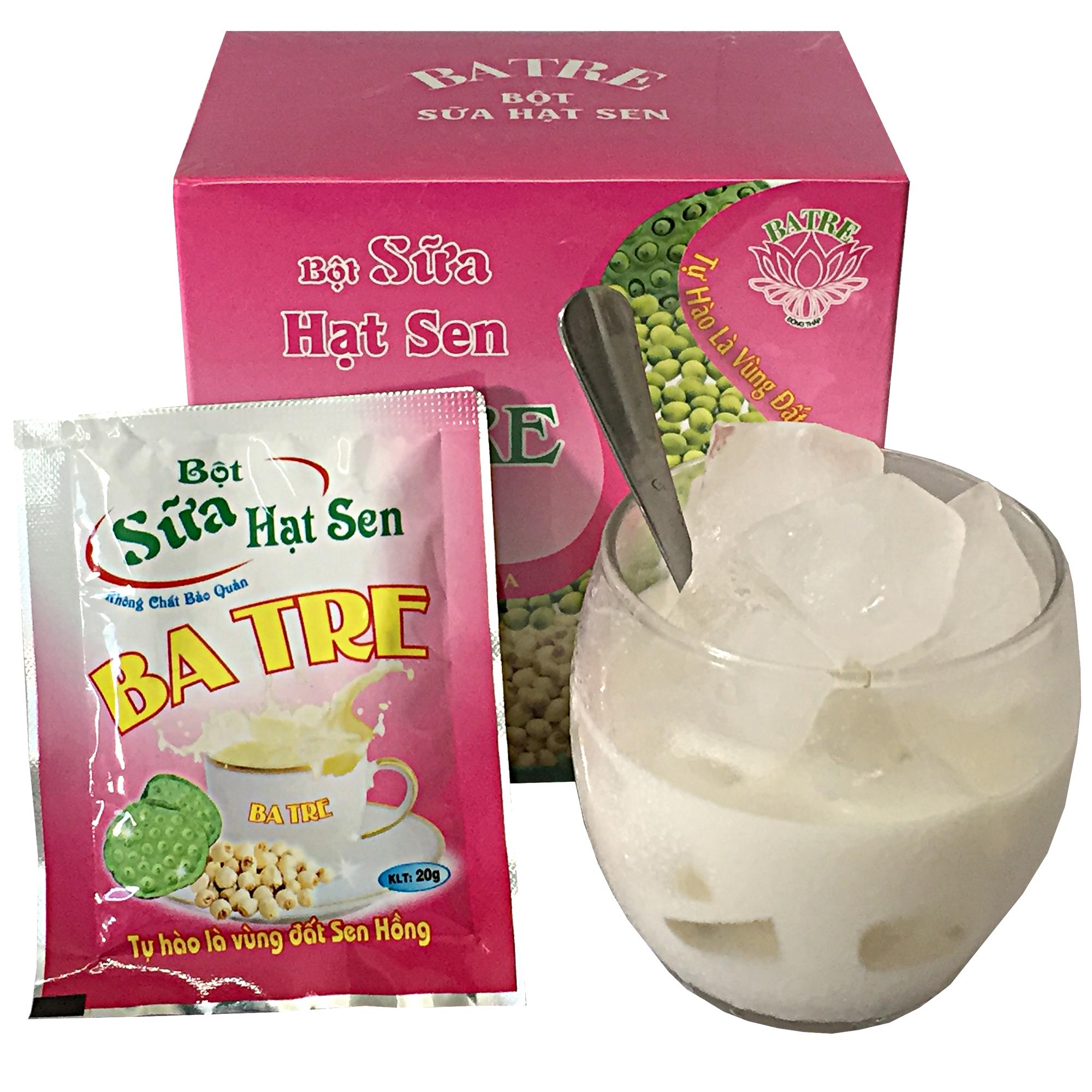 [HCM]Bột Sữa Hạt Sen -  Sữa Hạt Sen - BA TRE (Hộp 200 gram có 10gói x 20g)