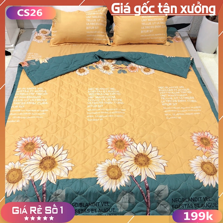 Bộ Chăn Ga Poly Cotton 5 Món