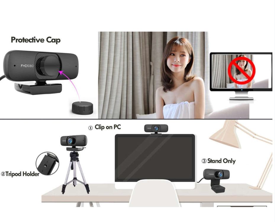 USB Webcam 1080P có mic cho laptop và máy tính để bàn