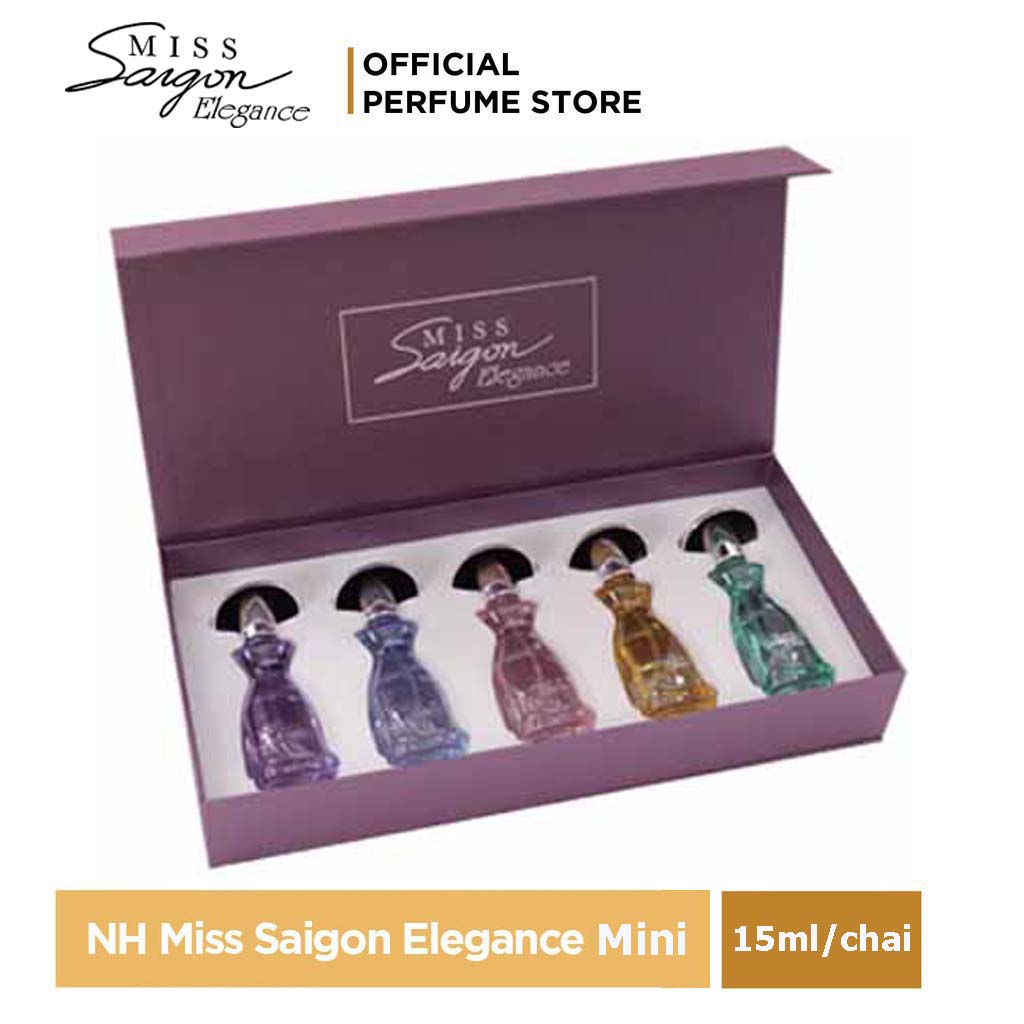 Bộ nước hoa Miss Saigon Elegance 15ml (5 chai)