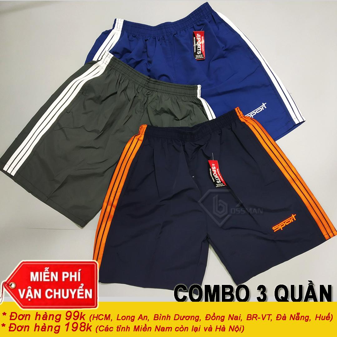 Combo 3 quần đùi thể thao nam 3 line