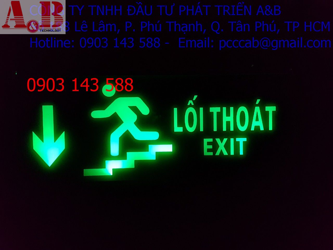 [HCM]ĐEN EXIT CẦU THANG ĐÈN EXIT THOÁT HIỂM CẦU THANG