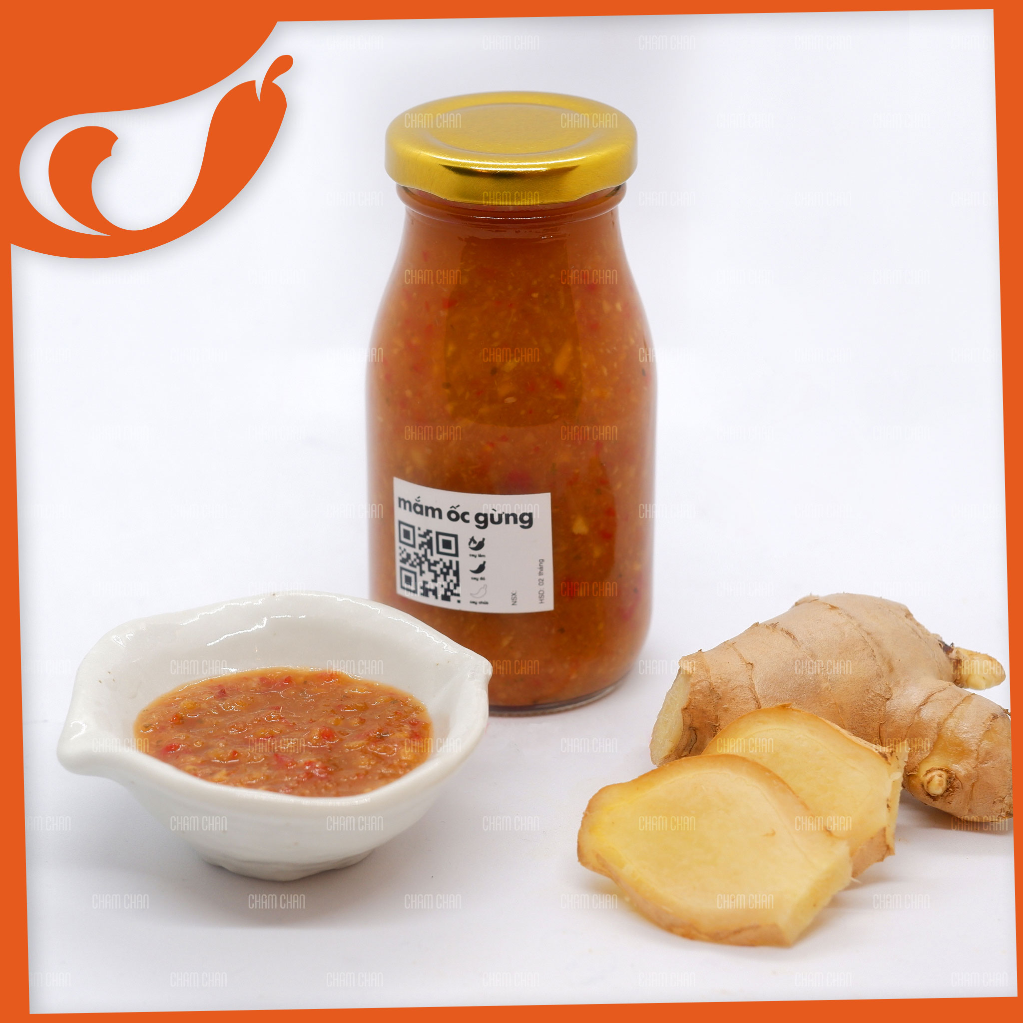 [HCM]Mắm Ốc Gừng Chấm Chan - Chai 200ml / Cay Chút