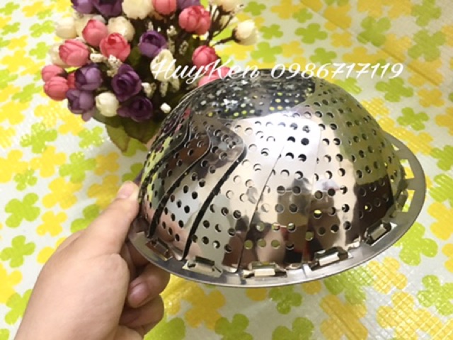 Vỉ hấp inox xòe, gấp gọn đa năng