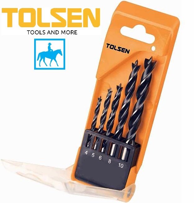 [HCM]Bộ 5 Mũi Khoan Gỗ TOLSEN 75625