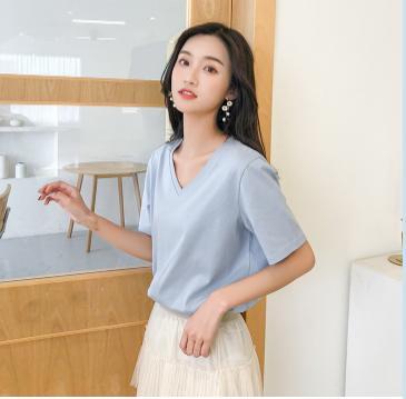 ÁO KIỂU CỔ TIM NỮ, ÁO THUN TRƠN CỔ TIM NỮ THỜI TRANG NHIỀU MÀU
